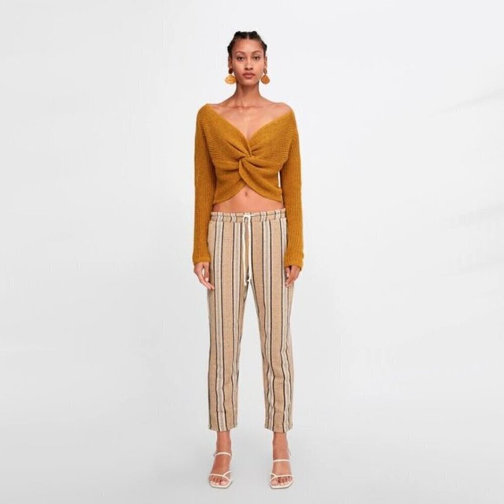 EUC Zara pinstripe pattern casual pants, L
